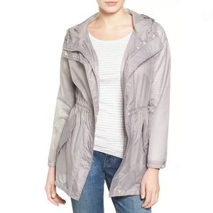 Andrew Marc Grey Transulcent Teri Rain Jacket NWOT